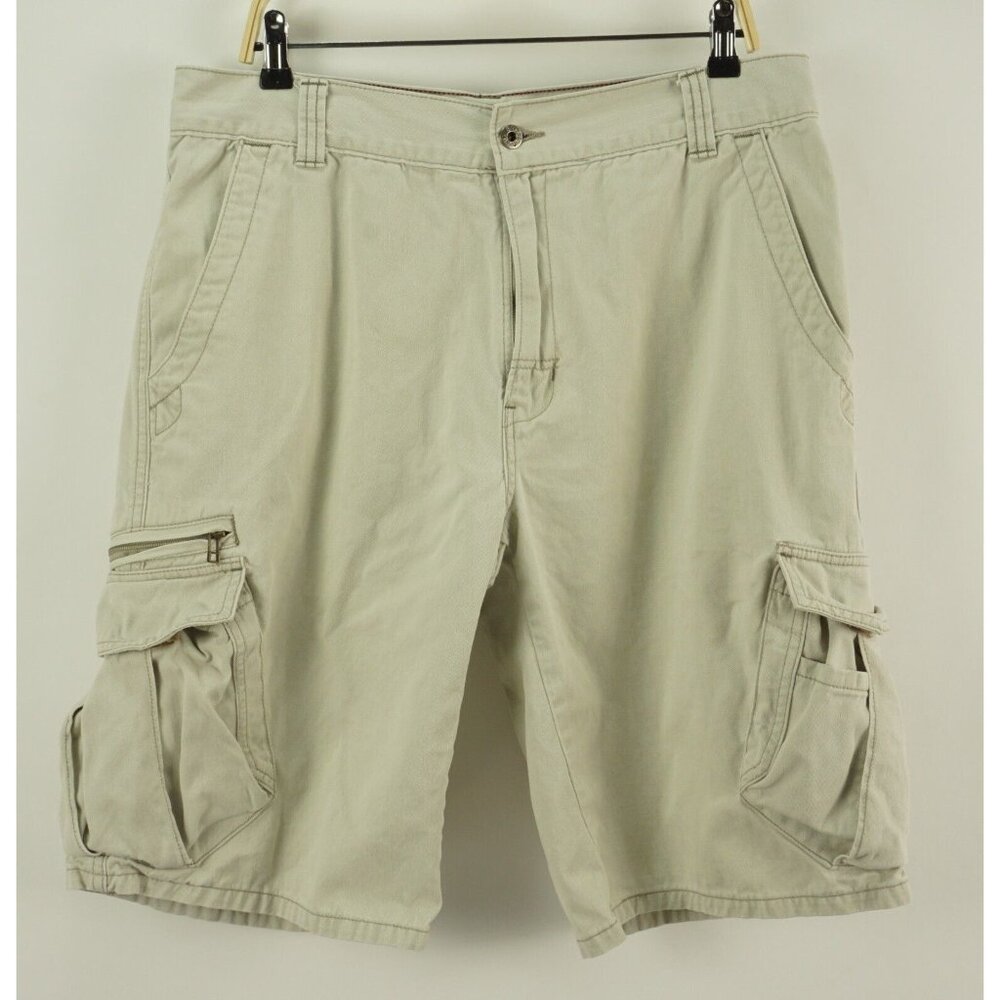 Vintage Levi's Silvertab Men's 34 x 12 Off-White Y2K Baggy Skater Cargo Shorts